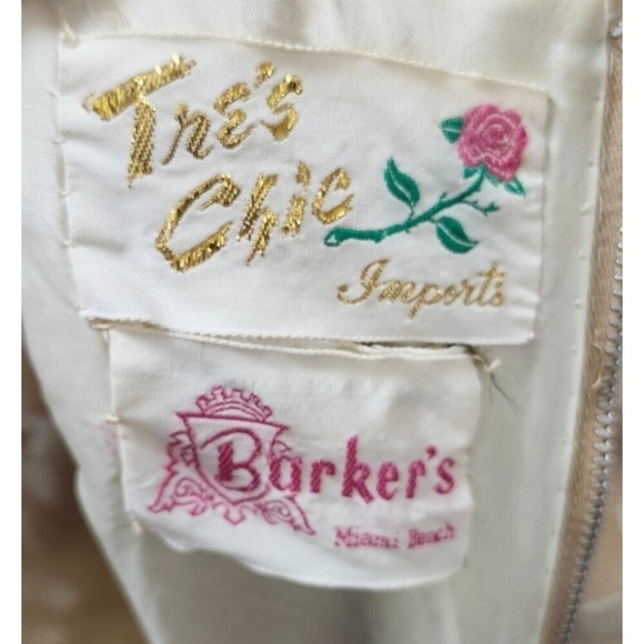 Barker"s Tre"s Chic Women's Dress with Asymmetrical Cut Decorative Beading Sze M - Picture 10 of 15